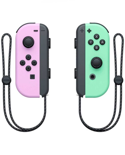 Controles Joycon con L R Morado y Verde pastel