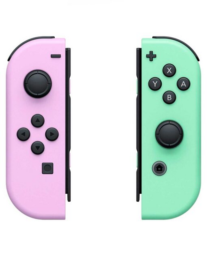 Controles Joycon con L R Morado y Verde pastel