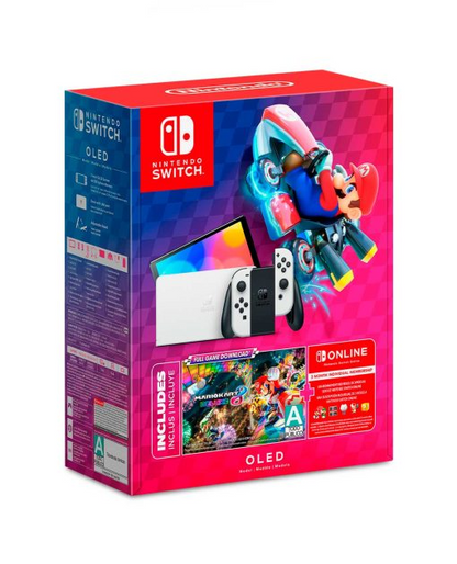 Consola Nintendo Switch Oled Mario Kart 8 Deluxe mas 3 meses Nintendo Online