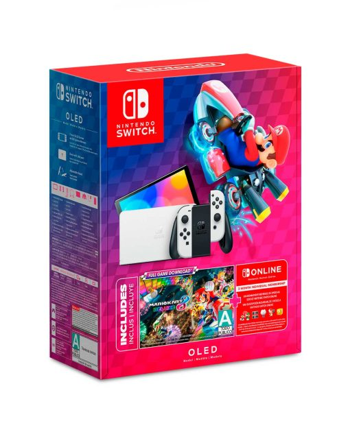 Consola Nintendo Switch Oled Mario Kart 8 Deluxe mas 3 meses Nintendo Online